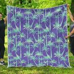 teal palm tree cl17100594mdq quilt blanket d2483283
