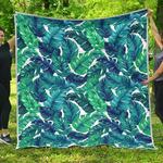teal tropical leaf cl17100605mdq quilt blanket d2483712