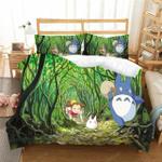 teens bedding set lovely totoro anime forest bed linen set soft microfiber single double full queen