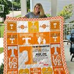tennessee volunteers to my daughter love mom quilt blanket d2418862