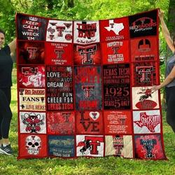 Texas Tech Red Raiders Quilt Blanket Fan Made