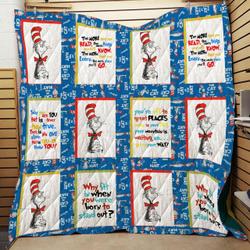 The Cat In The Hat Quotes Quilt  Quilt