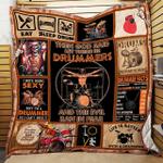 the god said let there be drummers and the evil rain in fear quilt blanket great customized 0
