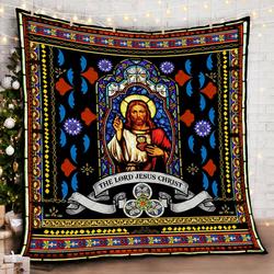 The Lord Jesus Christ Quilt Blanket