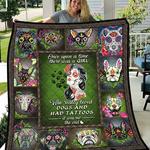 there was a girl who really loved dogs and had tattoos quilt blanket great customized blanket 0