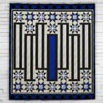 thin blue line police badge blanket quilt d2415522