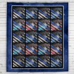 thin blue line police flag blanket quilt d2417840