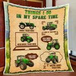 things i do in my spare time tractor farmer quilt blanket d2448552