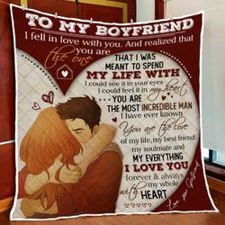 To My Boyfriend, You Are The Love Of My Life Quilt Blanket