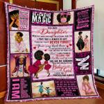 to my daughter black girl magic afro girl motivational quote from mom quilt blanket printed 0