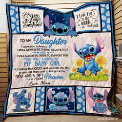 To My Daughter I Want You To Know Disney Stitch Quilt Nh