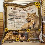 to my daughter let your faith be bigger than your fear love mom lion quilt blanket d2448668