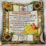 to my daughter love mom sunflower hur quilt dn d2487298