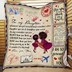 to my daughter remember whose daughter you are love mom black woman quilt blanket printed 0