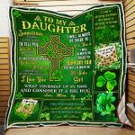to my daughter sometimes its hard to find words love mom irish quilt blanket d2448870