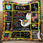 to my granddaughter autism cl18100733mdq quilt blanket d2481724