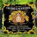 to my granddaughter sloth quilt blanket d2418868