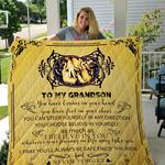 to my grandson i believe in you quilt blanket d2418891
