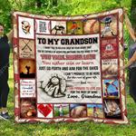 to my grandson quilt blanket d2418579