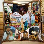 to my husband i love you black woman quilt blanket d2483989