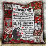 to my husband skull couple style cl18100754mdq quilt blanket d2481833