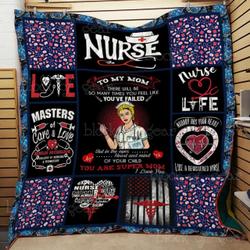 To My Mom Nurse Cl2100546Mdq Quilt Blanket