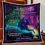 to my wife dragon couple quilt blanket d2448491