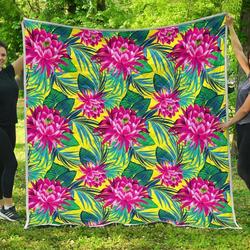 Tropical Lotus Cl17100634Mdq Quilt Blanket