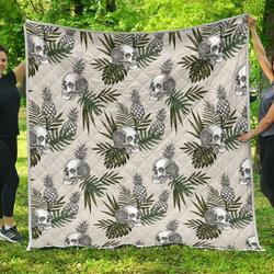 Tropical Pineapple Skull Cl17100636Mdq Quilt Blanket