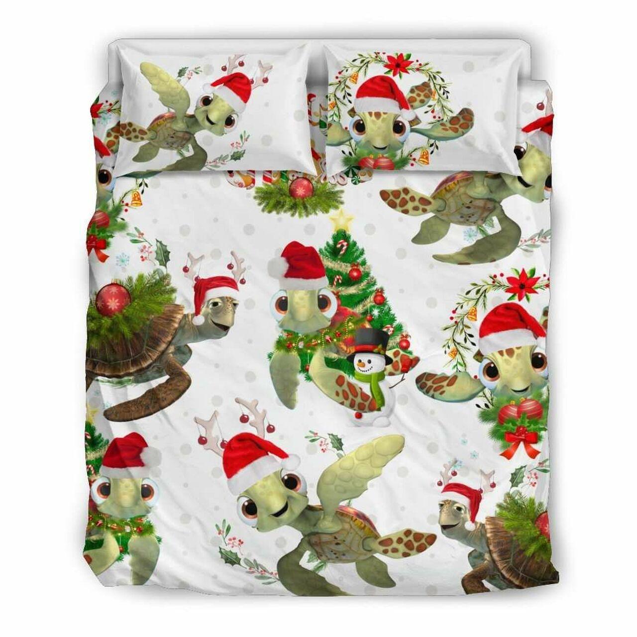 Turtle Christmas Cl04100273Mdbs Amazing Christmas Bedroom Decor Duvet Cover Bedding Set With Pillowcase Meaningful Gift For Friend Holiday Season Christmas Gift turtle christmas cl04100273mdb bedding sets d2233526