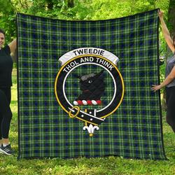 Tweedside District Tartan Clan Badge Premium Quilt Th8 Home Decor  Quilt