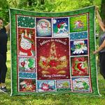 unicorn merry christmas quilt home decor quilt d2420054