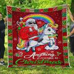 unicorn santa quilt home decor quilt d2419988