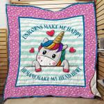 unicorns make me happy quilt kp25 pink d2422164