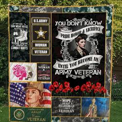 United States Woman Veteran Quilt For American Women