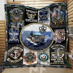 Us Navy Quilt Blanket Dhc3112410Vt