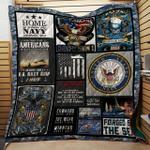 us navy veteran home is where the navy sends us quilt blanket great customized gifts for birthday 0