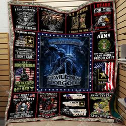 Veteran Blanket 3D Printing Ntt-Qvk01  Quilt