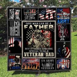 Veteran Dad Blanket Kc13071 Quilt