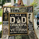 veteran dad grandpa just the tip i promise quilt blanket great customized gifts for birthday 0