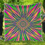 vibrant psychedelic optical illusion cl17100660mdq quilt blanket d2447761