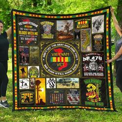 Vietnam Veteran Premium Quilt Blanket