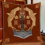 viking ravens mjolnir quilt blanket d2448254