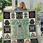 viking to my boyfriend love girlfriend quilt blanket d2418396