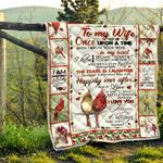 viticstore ever after couple of birds white shade red detail cotton kingsize quilt for wife