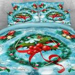vivilinen 3d christmas wreath with red berries clh2210281b bedding sets d2231562