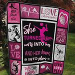 volleyball hustle hit never quit quilt blanket great customized blanket gifts for birthday 0