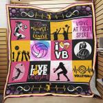 volleyball my heart is on that court quilt blanket great customized blanket gifts for birthday 0