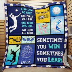 Volleyball Sometimes You Win Sometimes You Learn Quilt Blanket Great Customized Blanket Gifts For Birthday Christmas Thanksgiving