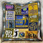 volleyball to some its a hobby to me its a obssession quilt blanket great customized blanket 0